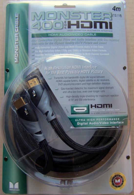 MONSTER CABLE HDMIケーブル （4m） HDMI400-4M