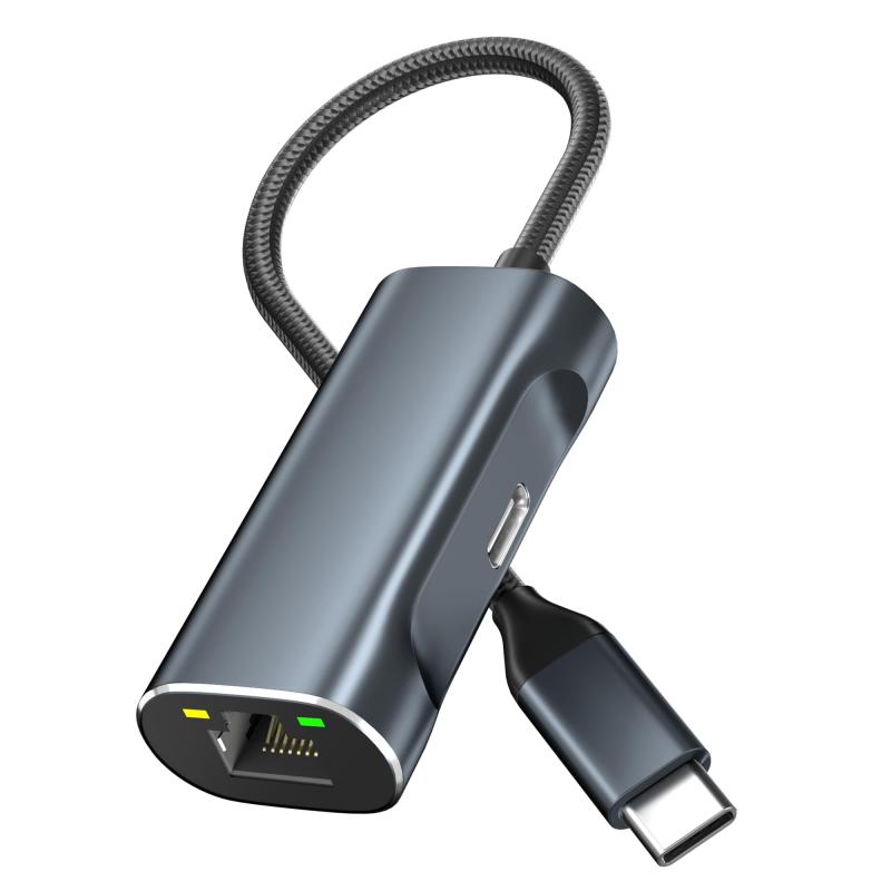 1000Mbpsイーサネットアダプター GoogleTV搭載Chromecast用 USB C to Ethernetアダプター 100W充電ポート付き イーサネット→ USB Cアダプター Chromecast GoogleTV [HD/4K] ノート