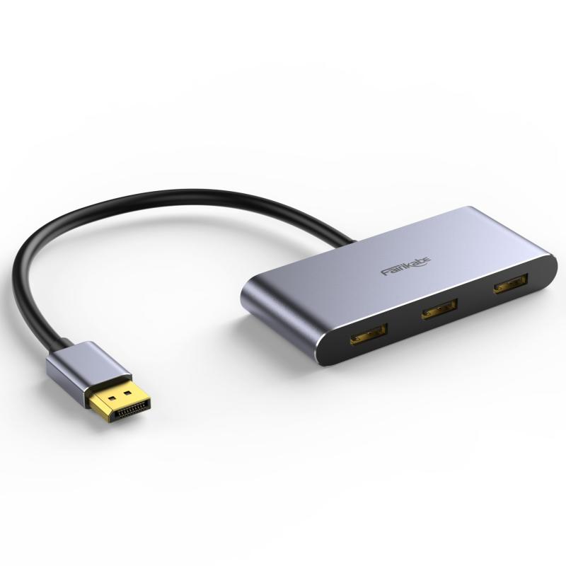 DisplayPort to 3 DisplayPort 1.4 スプリッター Displayport MST ハプ モニター スプリッター シングル8K、デュアル4K120HZ、60HZ、1080p 60Hz対応-Windowsのみ|うたかた雑貨