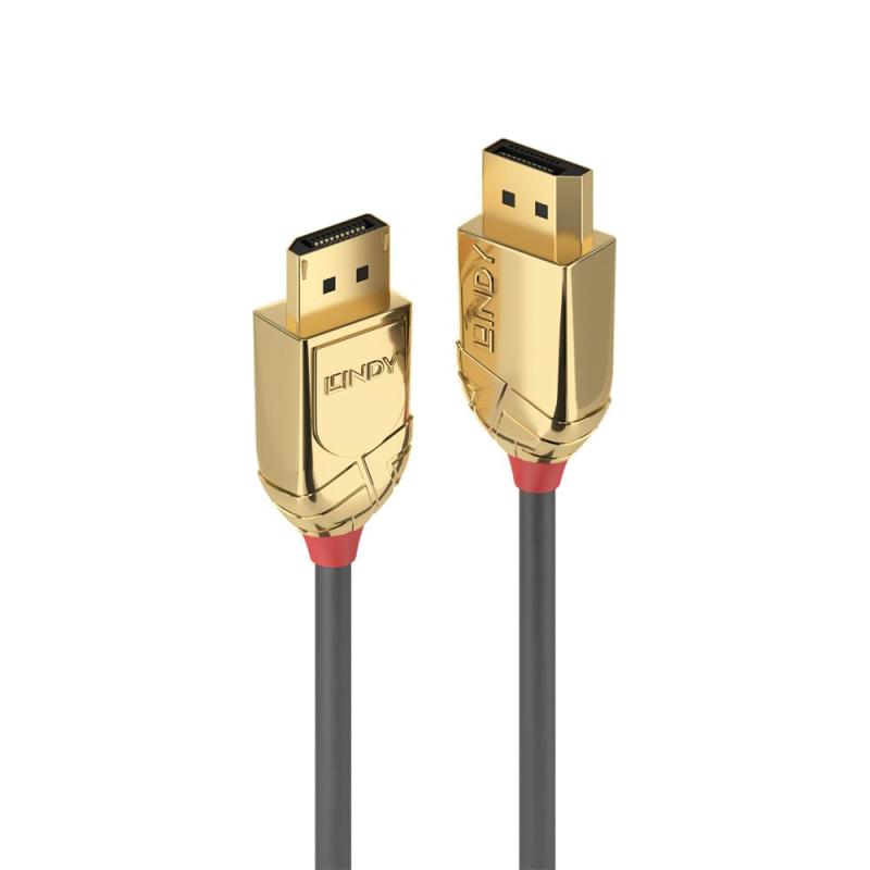 LINDY 3m GOLD LINE DisplayPort 1.4ケーブル(型番:36293)|うたかた雑貨