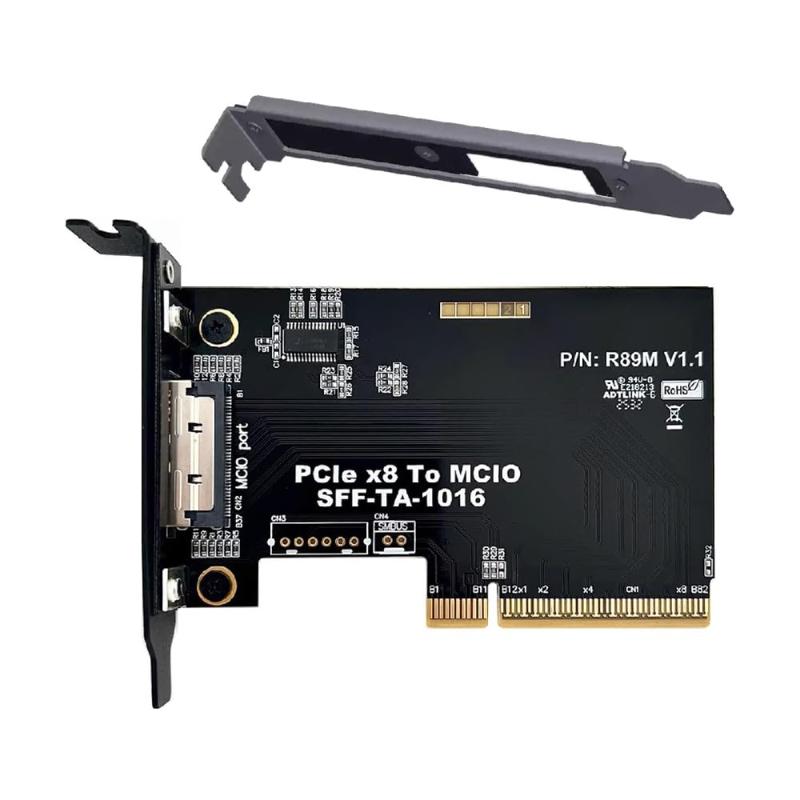 Cablecc 74いの一番 PCI-E 16X - PCI-E 5.0 MCIO 8i SFF-TA-1016 アダプター Mini Cool Edge IO 刃針 PCI 取りひろげる歌留多アダプター