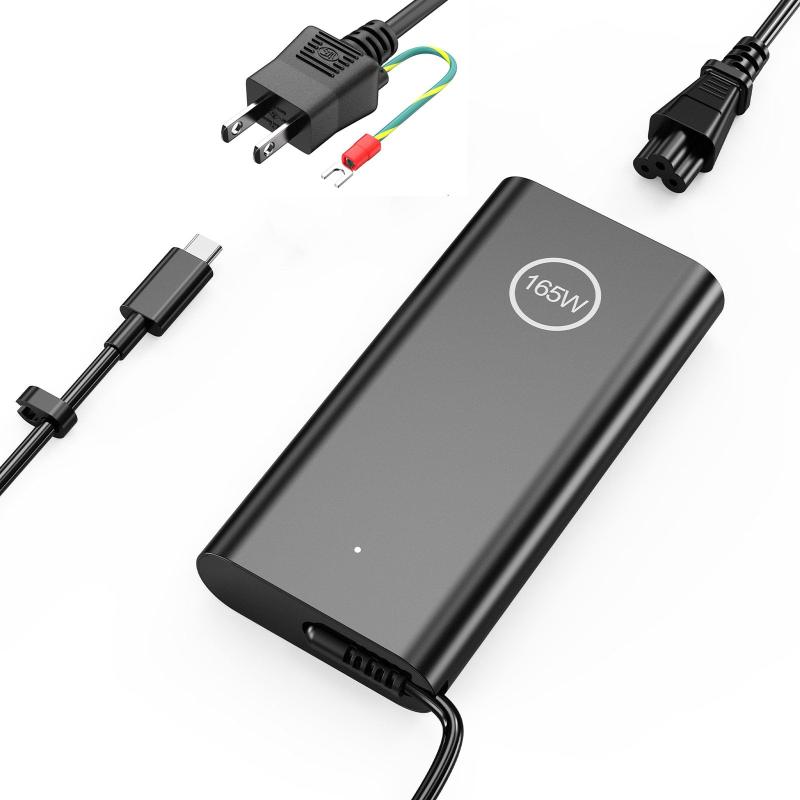 165W GaN USB C ノートパソコン充電器 対応機種 Dell XPS 17 9720 9730 Precision 5690 5680 3581 3580 Latitude 9440 7640 7340 5540 5440 5340 Inspi