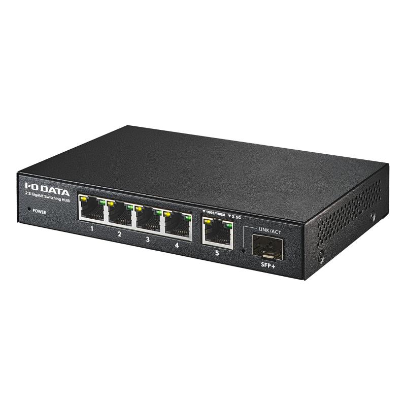 IODATA 10G相応う SFP+積み上げる 2.5Gbps スイッチングこしき マルチギガポート 繰り返しさがし当てる 押しとどめる (2.5GBASE-T/1000BASE-T/100BASE-TX 相応う) 壁面築き上げる 飾りつけ 日本製造業者