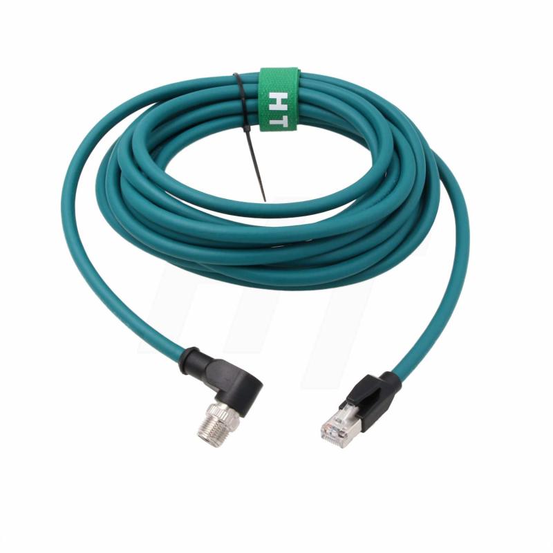 HangTon M12 GigE Ethernet 8いの一番 X吊りひも RJ45 有線テレビ CAT7e コグネックス実業用写真機検出器用 L字型90度 8P (20m)