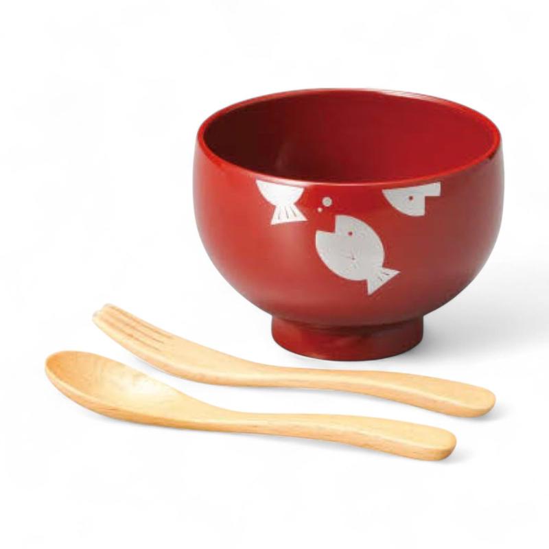 J-kitchens 身寄り 椀 椀(木粉と脂の組みあわせる工業 漆ペンキ塗り 手ペンキ塗り) すぷｰん ふぉｰく(木製 ウレタン) PID-635256 日本製