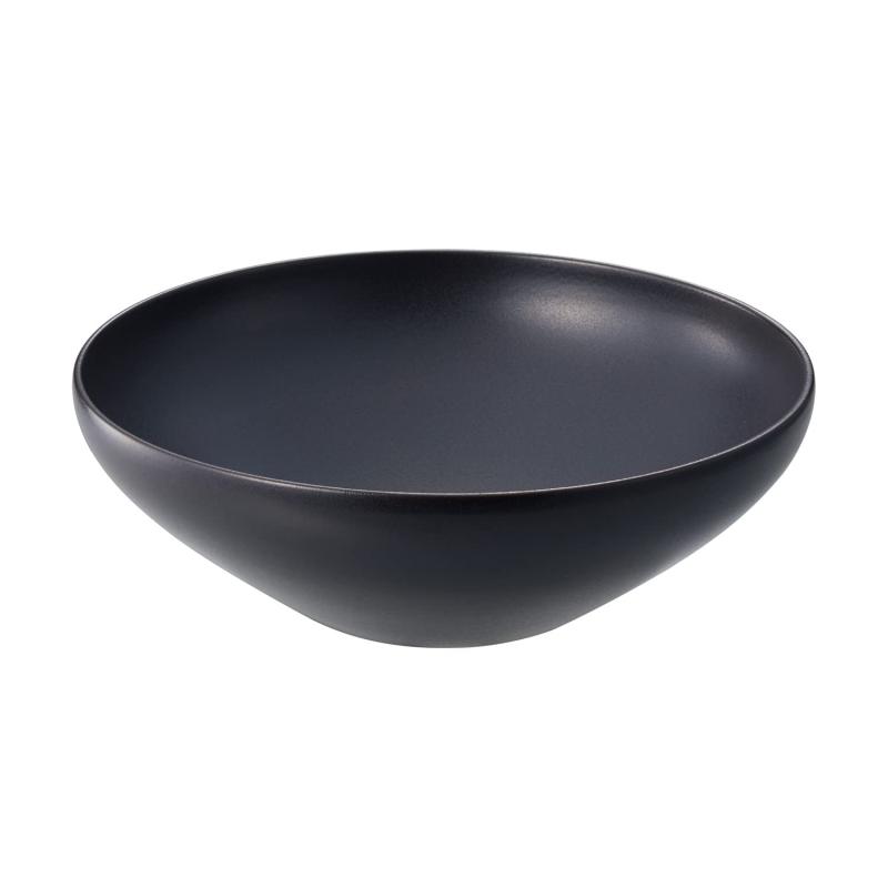 Noritake ノリタケ ボウル 25cm オリッジ 電子レンジ対応 食洗機対応 1個 黒 ファインポーセレン(プレミアム ホワイト) 10-586J/94908
