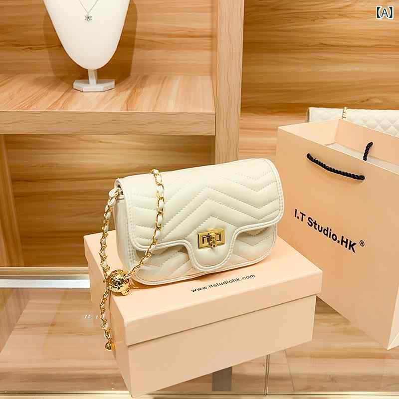 香港 製本 革 小金 球 菱形 チェーン バッグ レディース ショルダーバッグ 斜め がけ バッグ 小型 スクエア バッグ 2025 春 夏 新作 おしゃれ