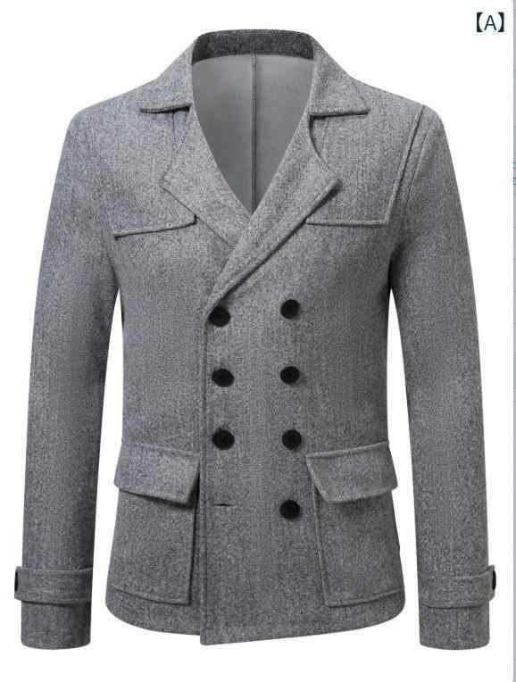 2025 年 秋冬 新作 欧米 風 メンズレトロダブルブレストウールコート アマゾン