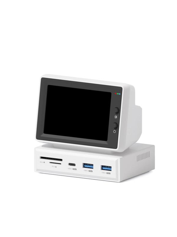 Hagibis IPSミニモニター 3.5インチ USB-C ハブ一体型 | AIDA64対応 / サブディスプレイ/Mini PC風設計 (960x640解像度)|うたかた雑貨