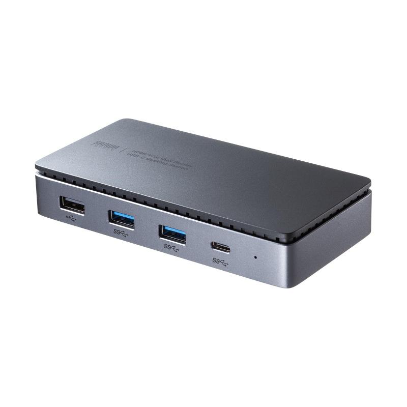 サンワサプライ USB Type-Cドッキングステーション（HDMI/VGA・2画面出力対応） USB-CVDK19