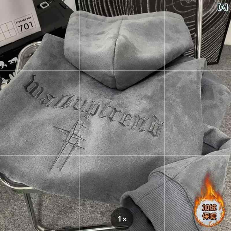 重い ポンドの スエードの カシミヤの 男性の 秋冬の ファッションの ブランドの ごろつきの ハンサムで 美しい oversizeの ゆったり して いる ベルベットの 帽子の コート