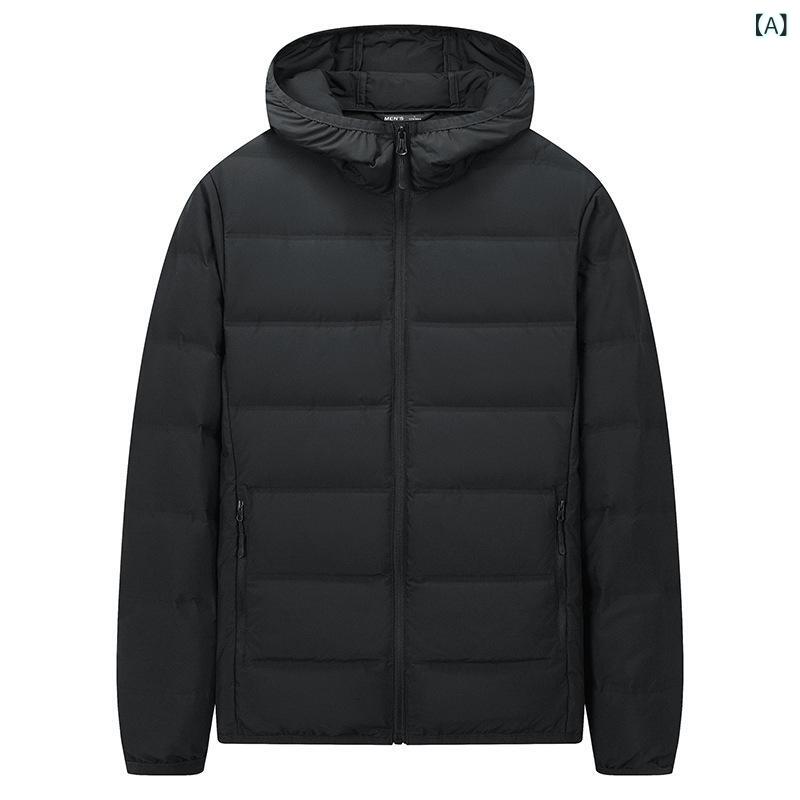 目あたらしい 冬 用 メンズ ボンネット 付き添い人 軽さ 落ち込む 上衣新 生産品 卸売 運動競技 保温 持ちはこび ジッパージャケットダウンジャケット