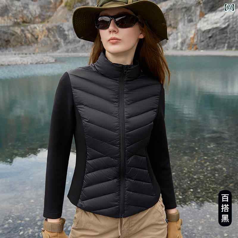 軽薄な 女性の ダウン ジャケットの 女性の ネットの 赤い 同型の 小さい 腰の 修身の アヒルの 毛の 短い 金の ガチョウの ダウン ジャケットの 秋冬の コート