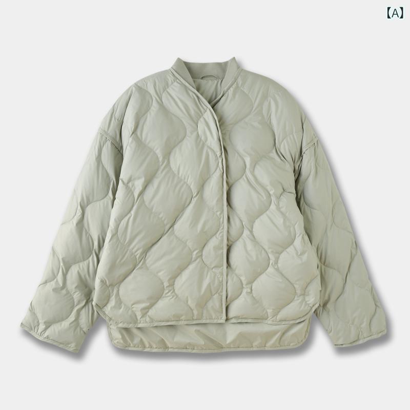 C 家の 婦人 服の ゆったり した 版の 菱 格の 木目の キルティングの ダウン ジャケットの 2024 秋の新 商品の 1205863005