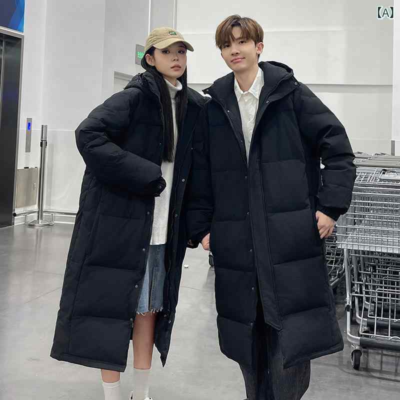 2024 新型 ダウン ジャケット 男女同 モデル 冬 カップルの ロング タイプは、 ゆったりと した カジュアルな 膝 保温 コート 男性を 厚く して いる
