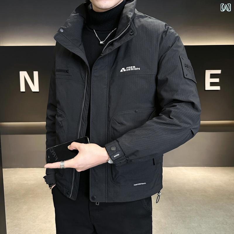 国境を 越えた ソースは、 新国 標 50 毛 2024 冬の 新型 ダウン ジャケット 男 立 襟 保温が 厚く なった｜うたかた雑貨 10,778円