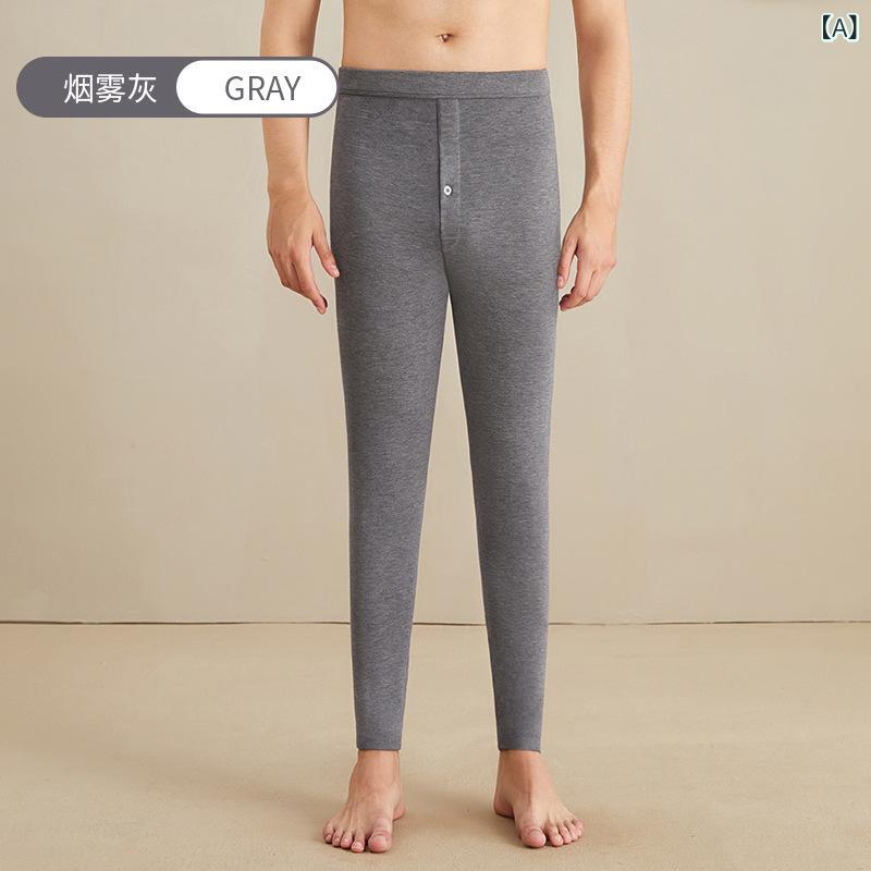カシミール 保温 ズボン 成人男性の 天鵞絨は 秋冬の 新型 防風 秋 ズボン 成人男性の 底に大きな 大いさの 保温 ズボンを 着て いる