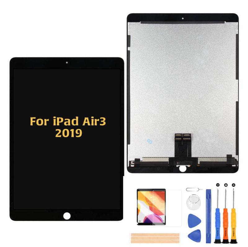 A-MIND for iPad Air3 2019 液晶ダイアログボックス 画面取り替えっこ取りつくろう用 タッチパネルセット 10.5 in A2123 A2152 A2153 A2154 取りつくろうと取り替えっこ液晶見せびらかす瑠璃取りつくろう液晶デジタイザパネル 取りつくろう物の具仕掛ける付き添い人 ホワイト-ブラック