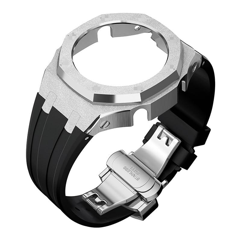 [Casiroyal] ga2100 カスタム部分品 第3 / 4時人 金属元素 ウオッチ取り替えっこ用カスタム用、金属元素ダンス楽隊 ベゼル 取りまかなう GA-2100 2110用（容れものには螺子釘が8本）