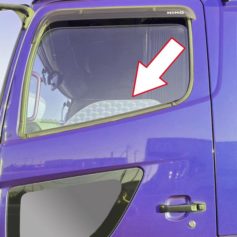 ブルーテック/ 20キャンター 標準車 ドアハンドル用ステンレス板(窓下ロング) ブルーテック/20キャンター標準/ワイド車 ドアハンドル用