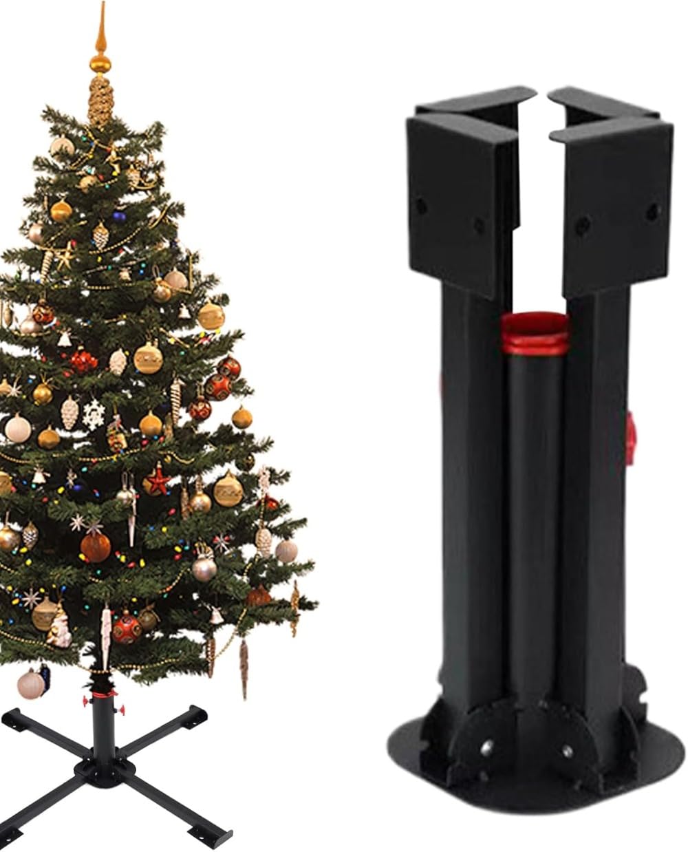 クリスマス ツリー スタンド、 ベース - 人工木折りたたみベース ホーム、金属ツリー脚家族の集まり用のクリスマス用品 (口径45-56mmに適しています)