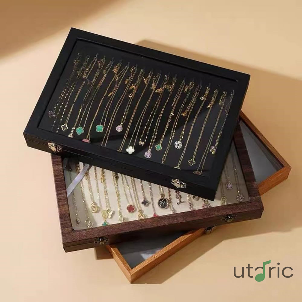 楽天市場】NUOLUX透明蓋付きジュエリーオーガナイザーボックス14インチ