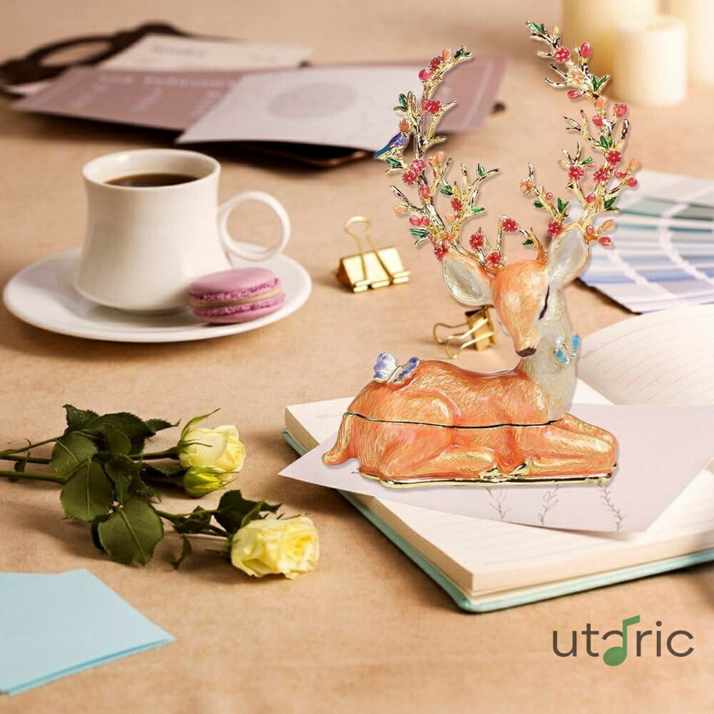 楽天市場】シカ 置物 バンビ 鹿 しか 小物入れ 可愛い 動物の小物入れ