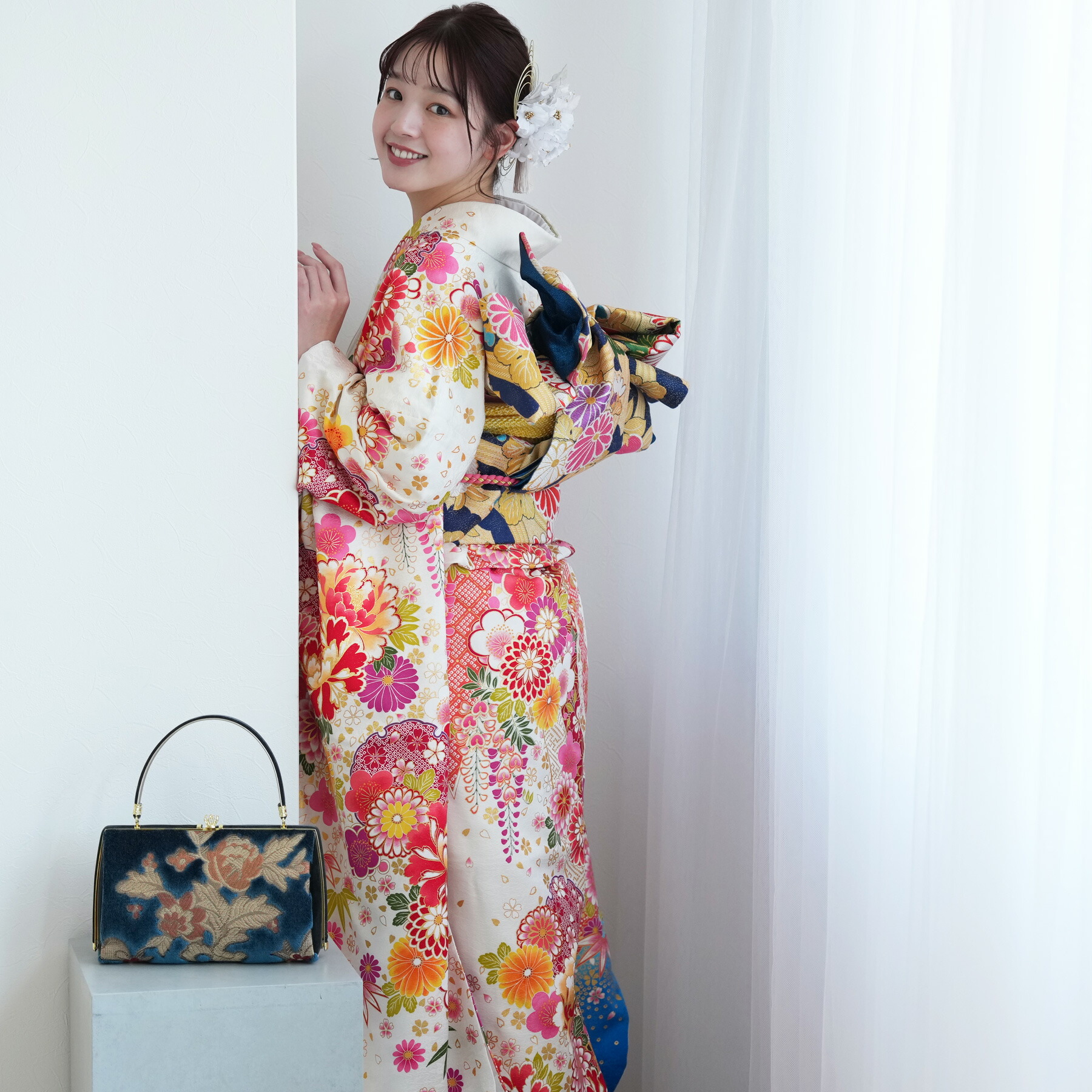 楽天市場】【レンタル】【振袖 正絹着物+正絹袋帯 21点セット 絵羽