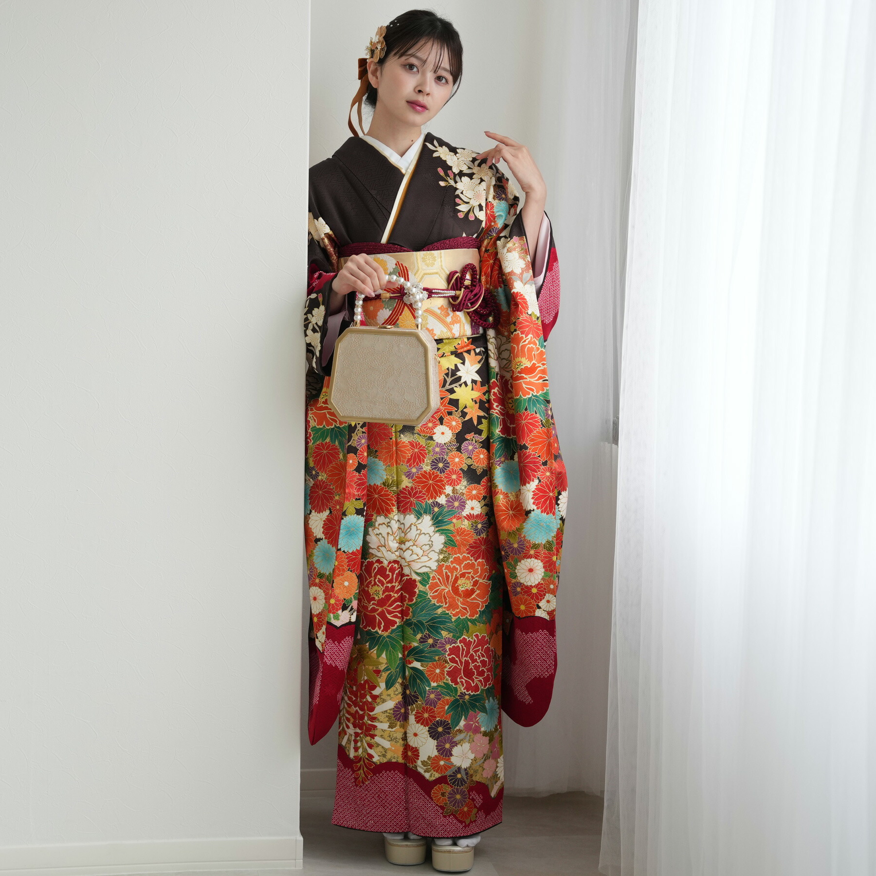 【アンティークレトロ】正絹ちりめん振袖セット 1000616800_5ea82585-8da7-448e-
