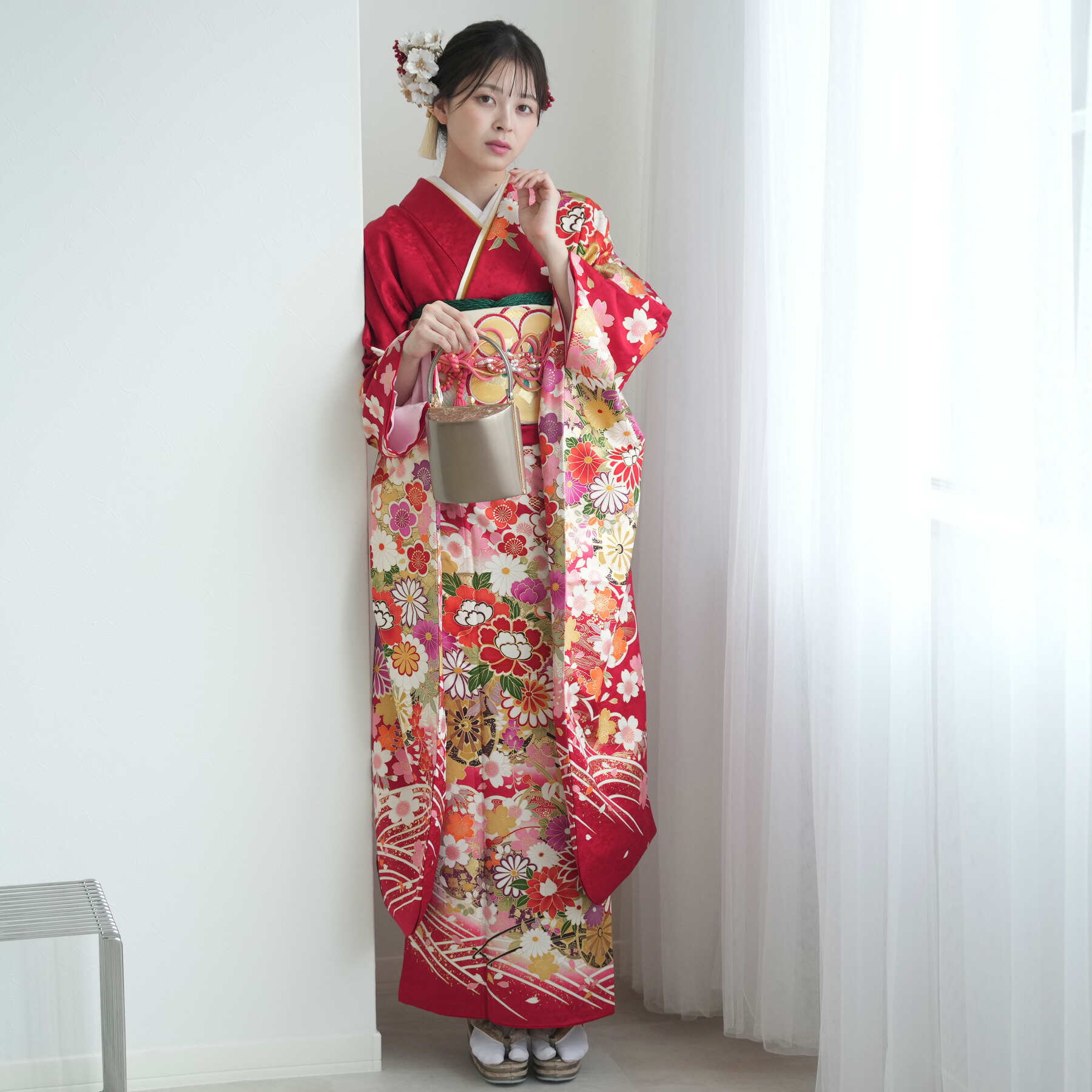 楽天市場】【レンタル】【振袖 正絹着物+正絹袋帯 21点セット 絵羽