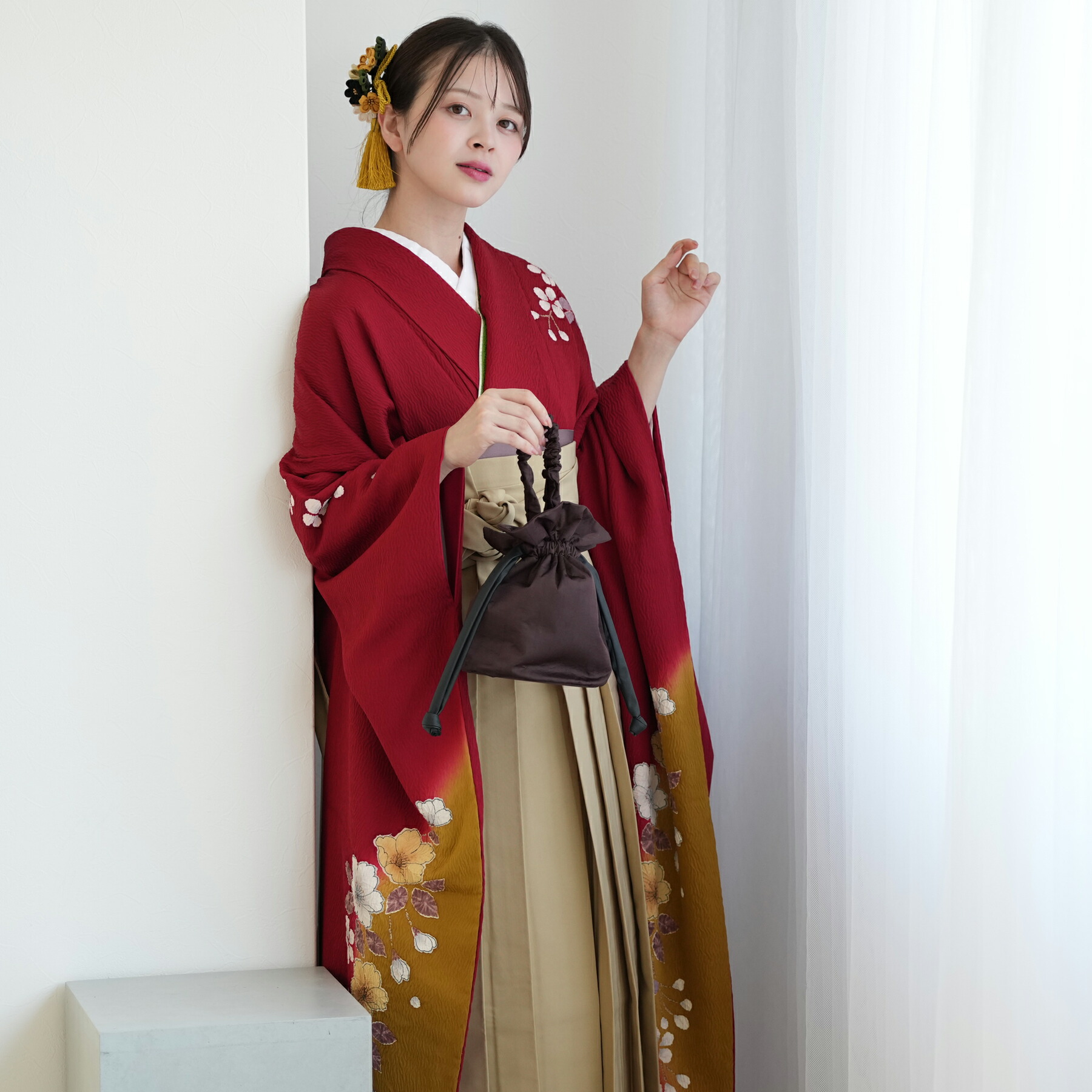 楽天市場】【レンタル】【袴 17点セット 正絹振袖】振袖着物 はかま