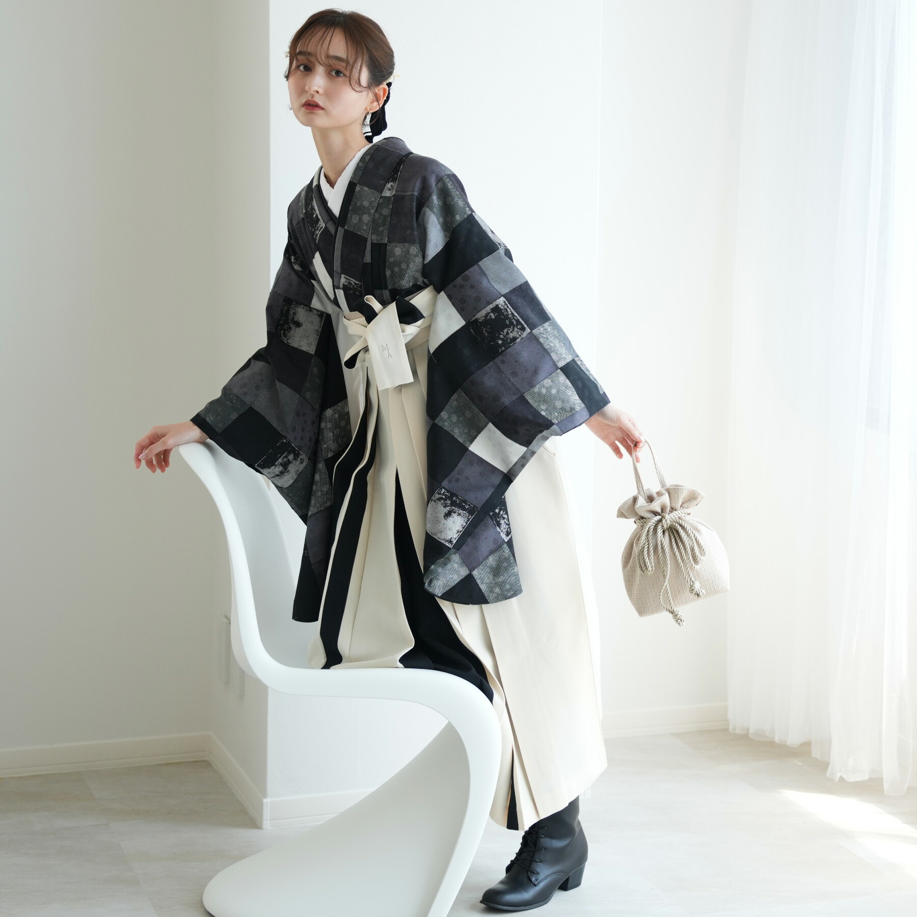 楽天市場】【レンタル】【Heather 袴 17点セット ブラックに疋田