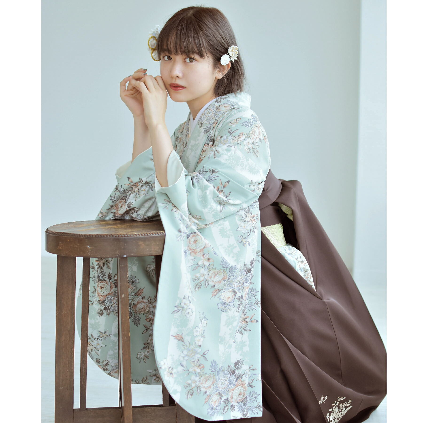 楽天市場】【レンタル】【Heather 袴 17点セット くすみピンクに