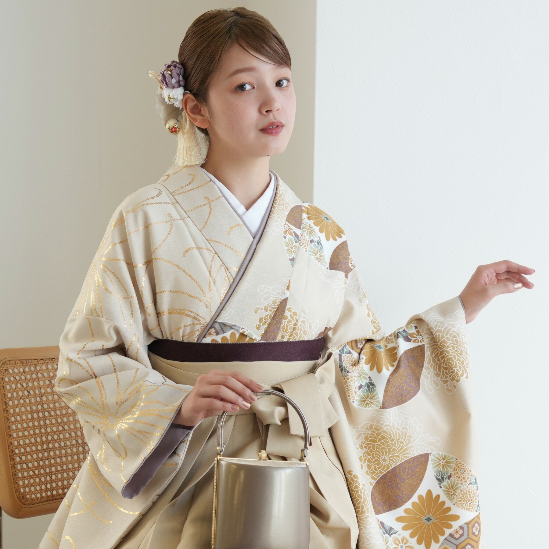 【utatane】ひよこ商店 二尺袖(重ね襟縫い付け済み） 1020660401_5_76a8261b-1ed4-