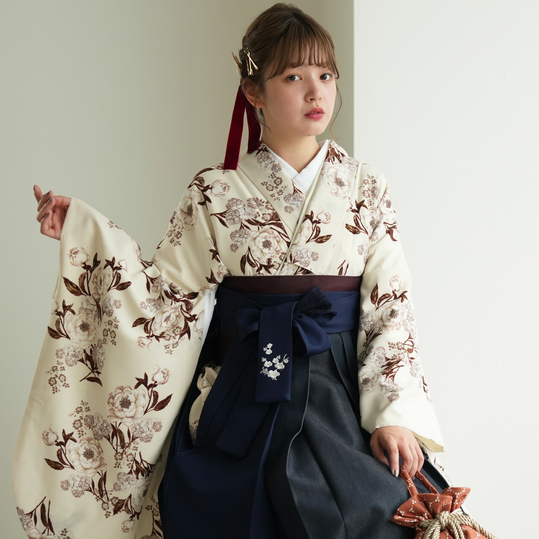 楽天市場】【レンタル】【Heather 袴 17点セット ブラックに疋田