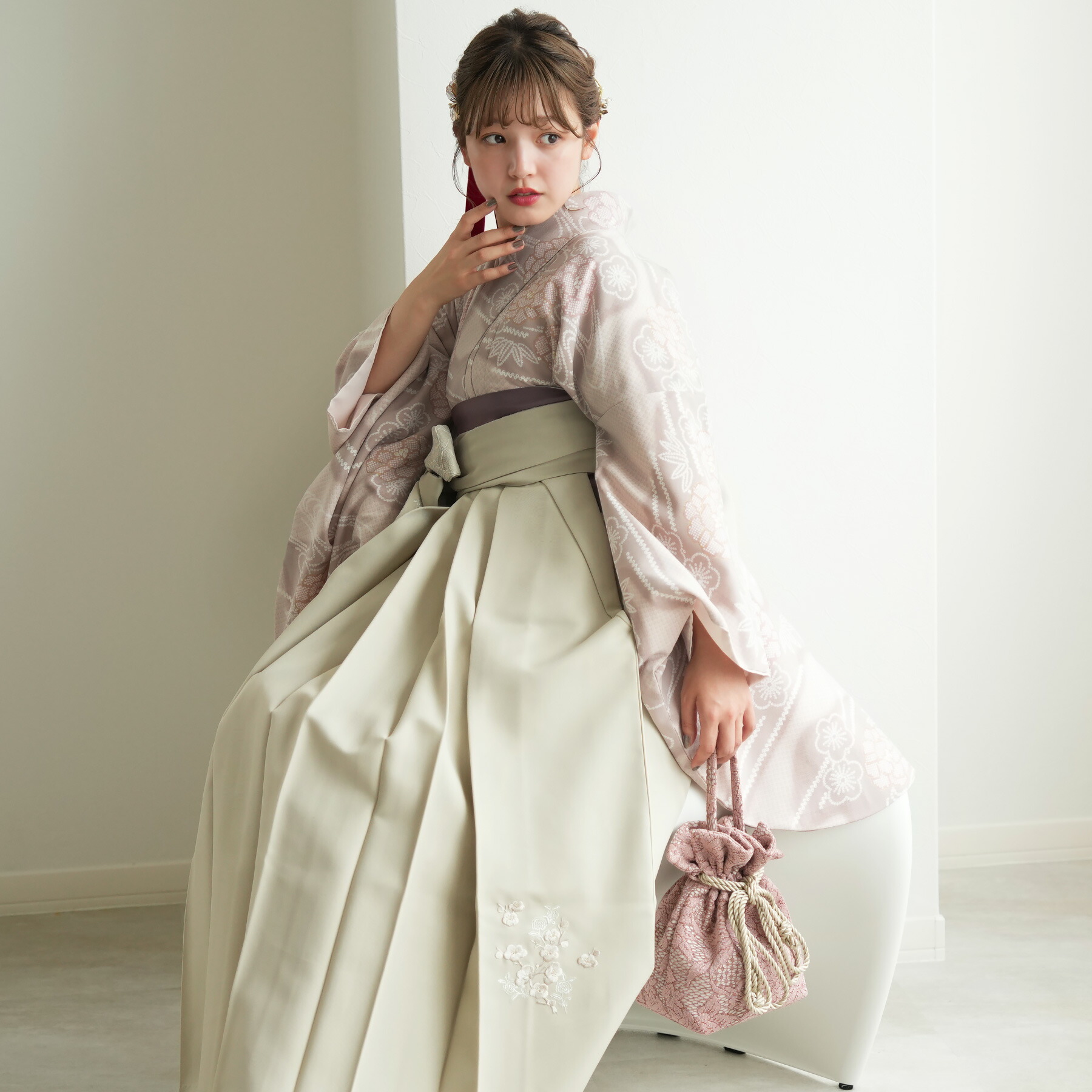 楽天市場】【レンタル】【Heather 袴 17点セット 紺地に咲く