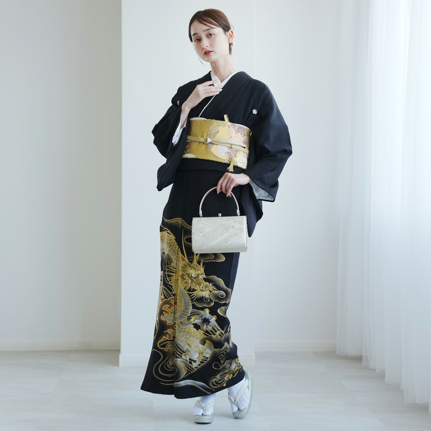 【レンタル 黒留袖レンタル 20点フルセット 桂由美 金龍】 ブランド 高級 正絹 結婚式 留袖 着物 黒留袖 KOTOHOGI ことほぎ 金彩友禅 母親 親族 第一礼装 フォトウェディング 着物レンタル レンタル着物 貸衣装 レンタル衣装 往復送料無料