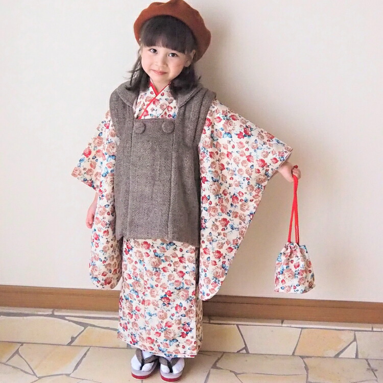楽天市場】【ひよこ商店 kids 七五三 着物 3歳 女の子 ベレー帽