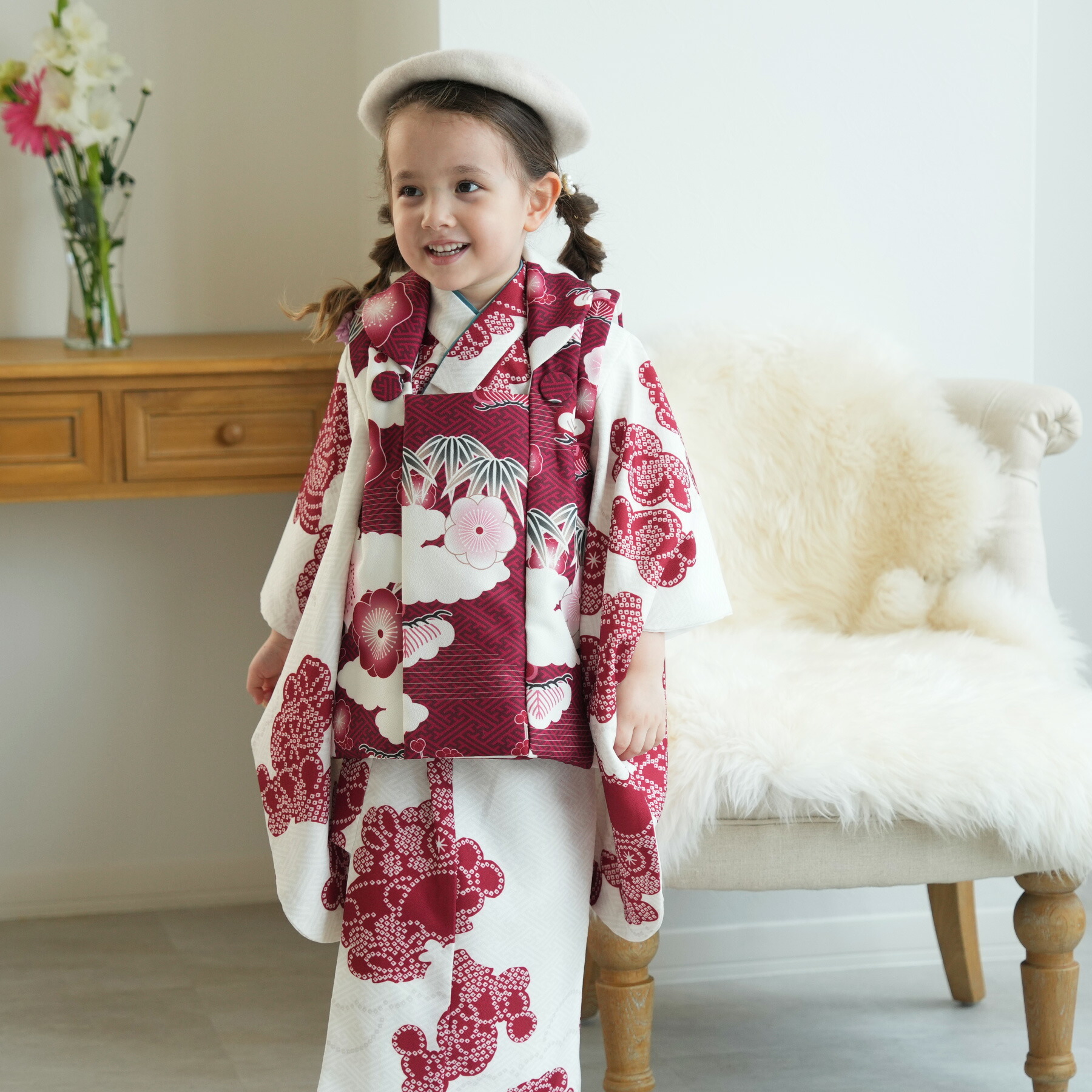 楽天市場】【レンタル】【ひよこ商店 kids 七五三 着物 3歳 女の子