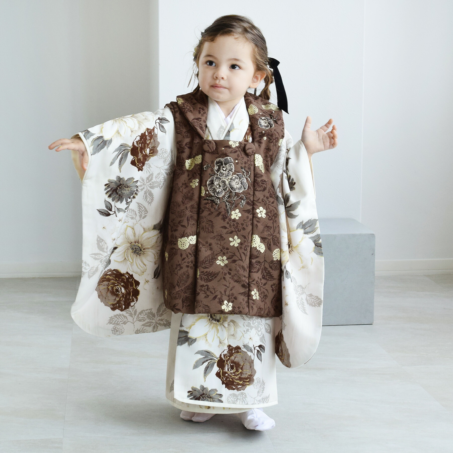 ツナマヨ★アンティーク着物★七五三セット レンタル 七五三 7歳 セット ひよこ商店 古典柄 レトロ