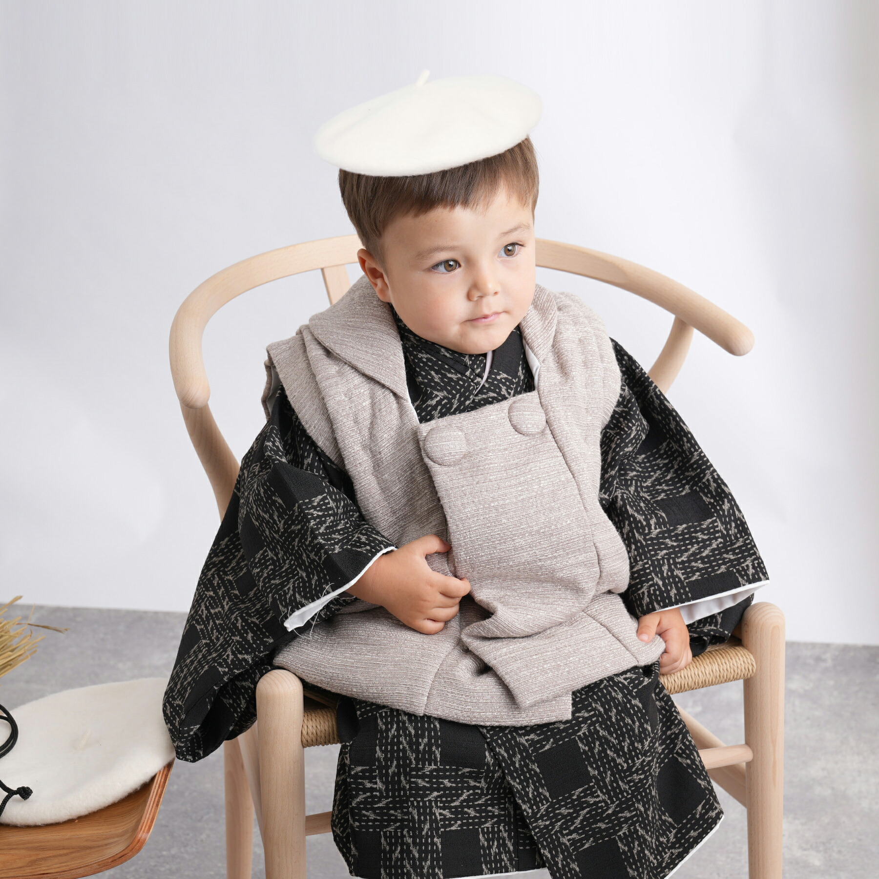 【美品】utatane 七五三着物セット 3歳 utatane 着物 七五三3歳用被布コートセット 女の子 ひよこ商店