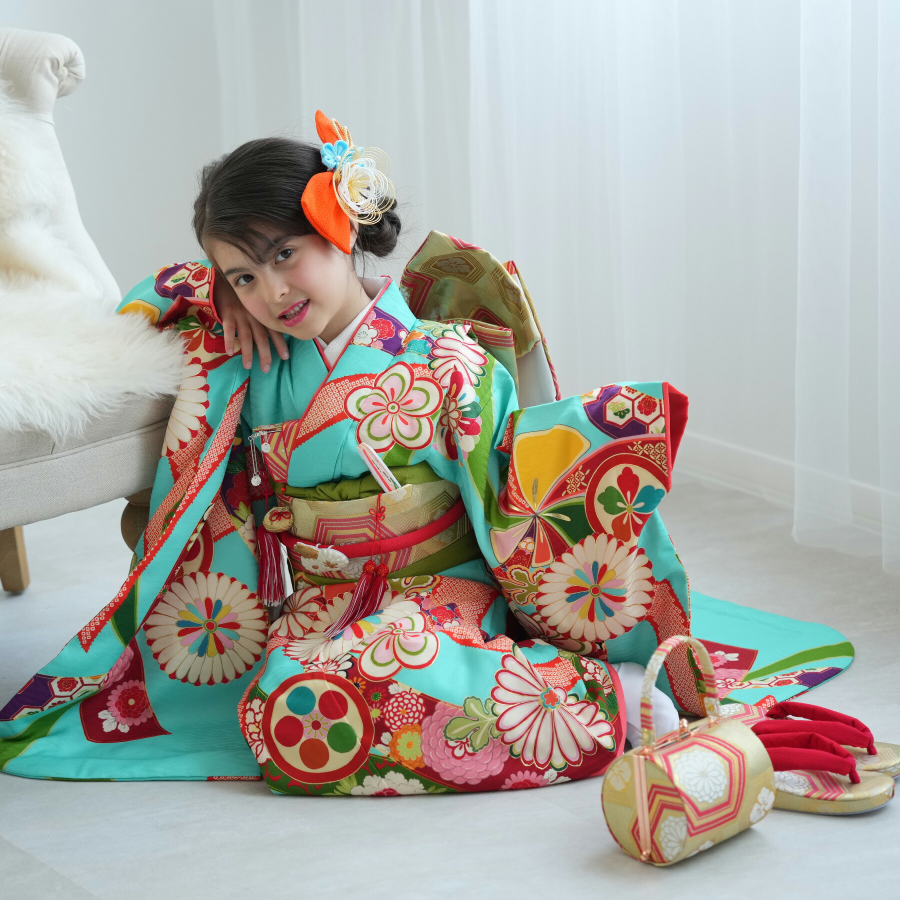 七五三お宮参り用品フルセット 髪飾り付き 楽天市場】【レンタル】 七五三 7歳 女の子 【往復 送料無料】 髪飾り