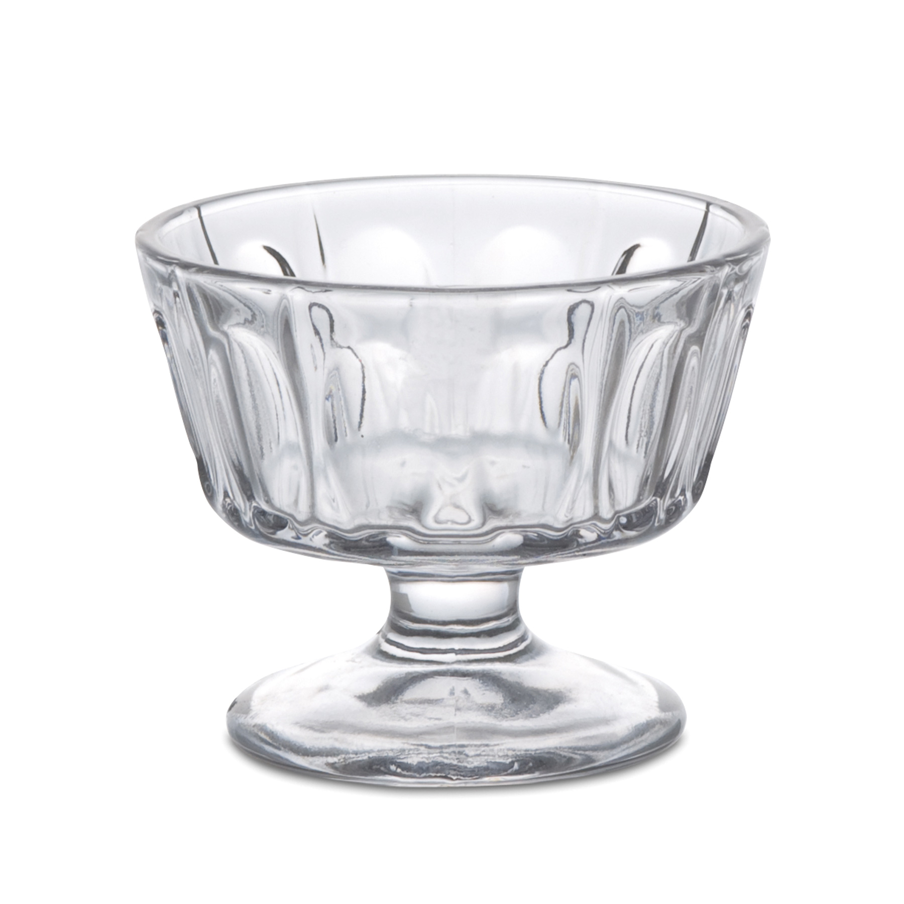 送料無料　ビンテージ　カットガラスサンデーカップ5客　気泡有 送料無料 ビンテージ カットガラスサンデーカップ5客 気泡有