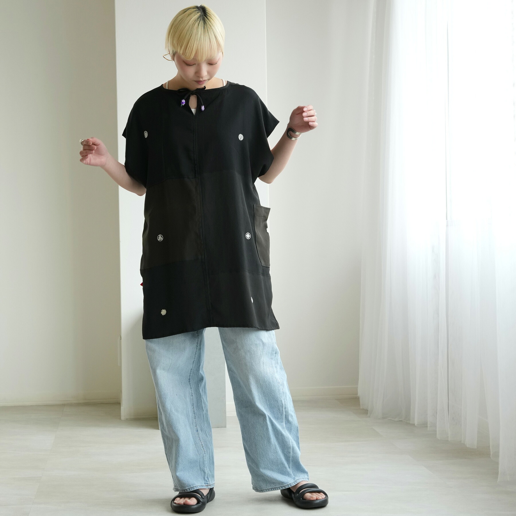 【maison utatane|No.BS01|余白の家紋】一点物|正絹|日本製|utatane