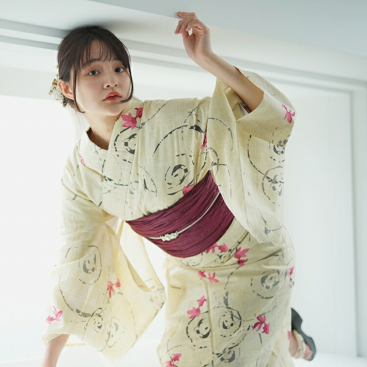 楽天市場】【utatane 綿麻 高級変わり織 浴衣3点セット 先染め