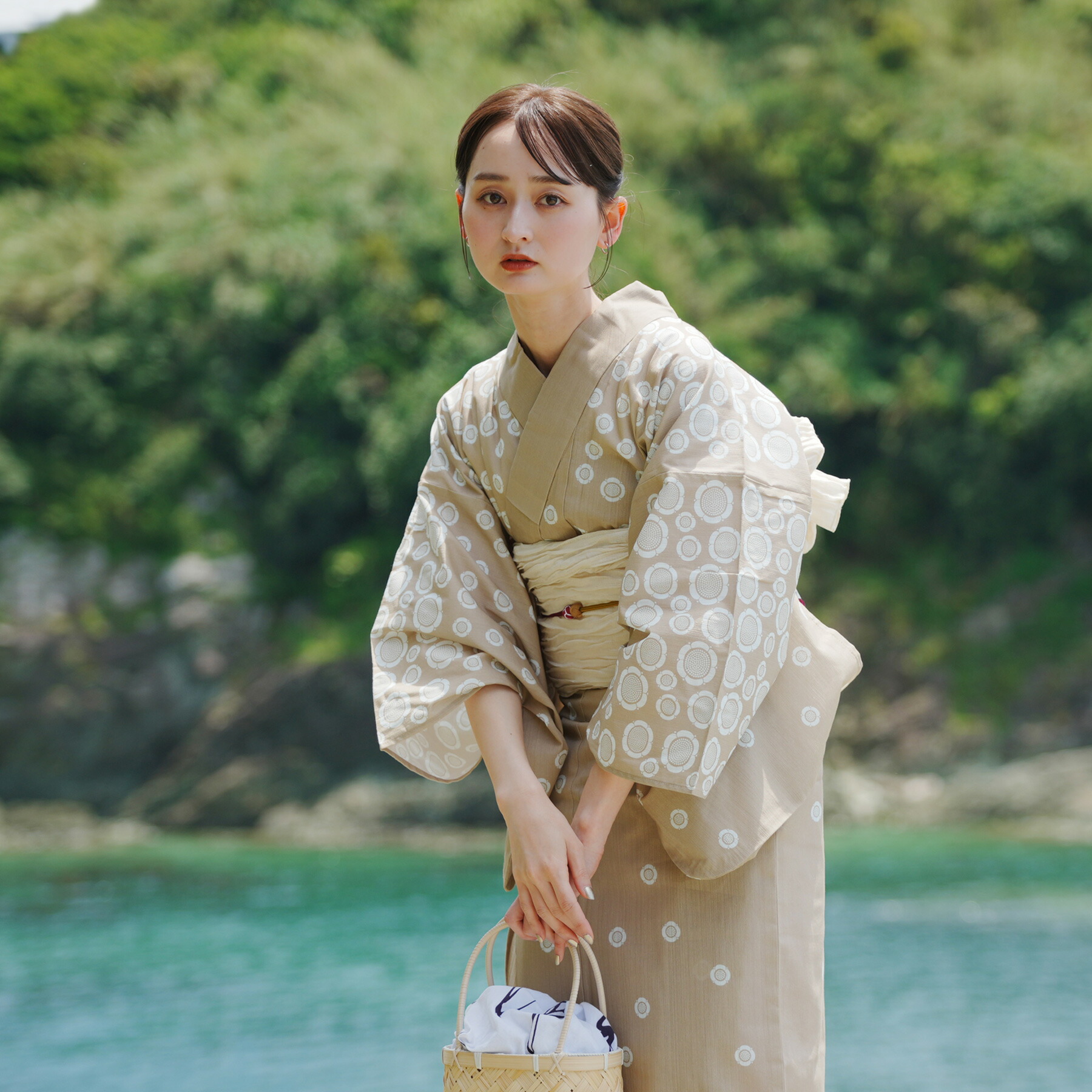 高級綿麻浴衣　トンボ　限定大特価 楽天市場】【utatane 綿麻 高級変わり織 浴衣3点セット 先染め