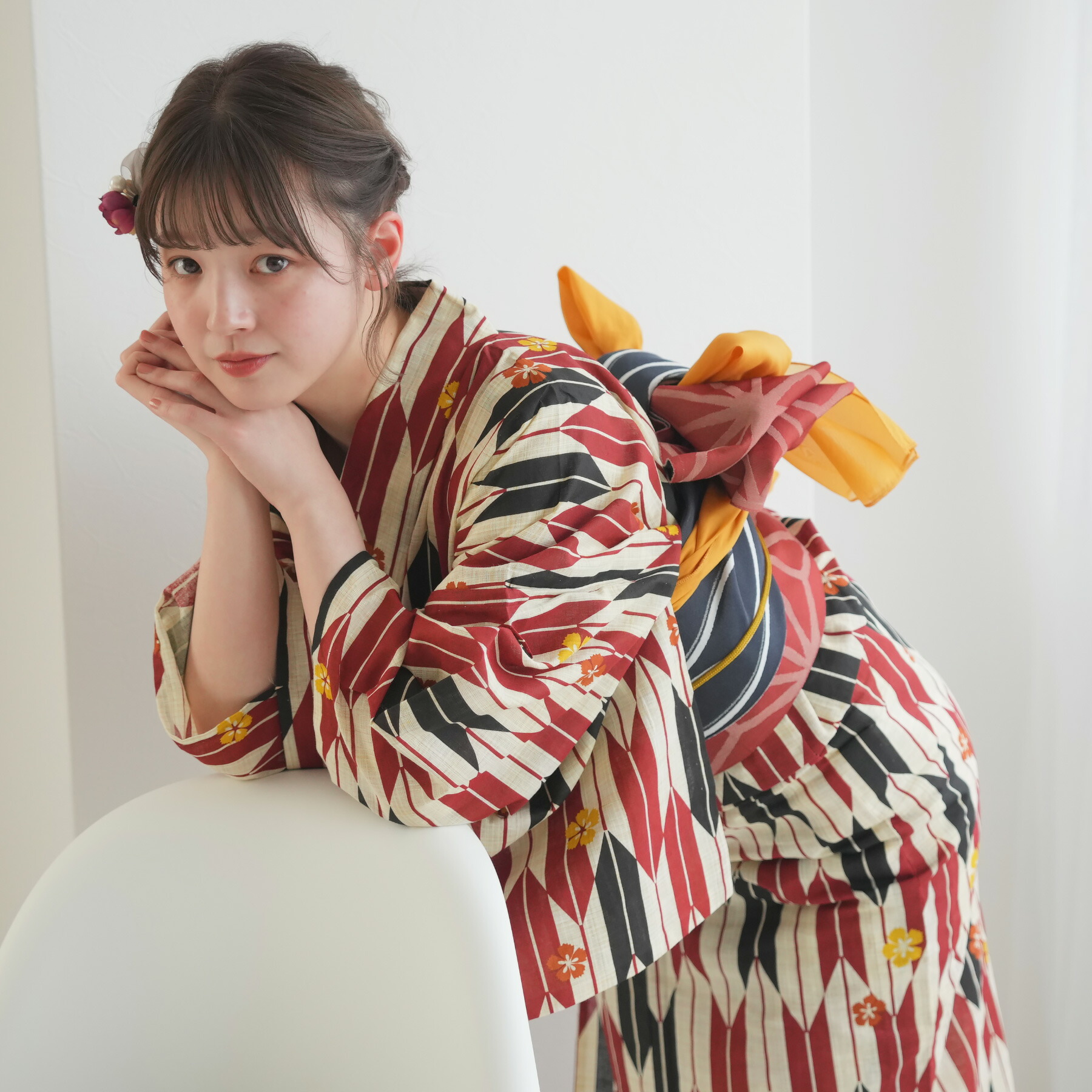 楽天市場】【utatane 綿麻 高級変わり織 浴衣3点セット 先染め