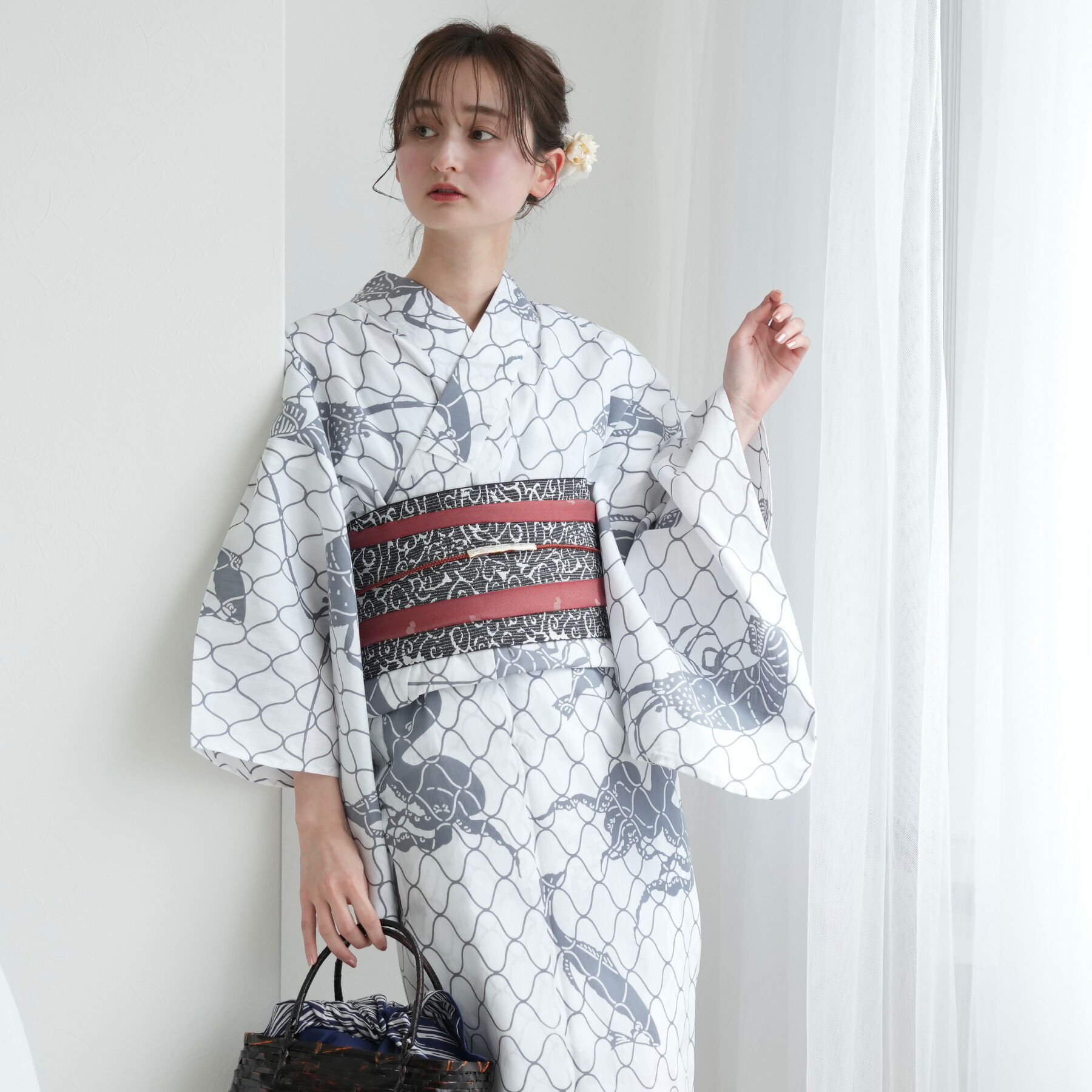 楽天市場】【utatane×注染工房 日本製小幅生地使用 浴衣3点