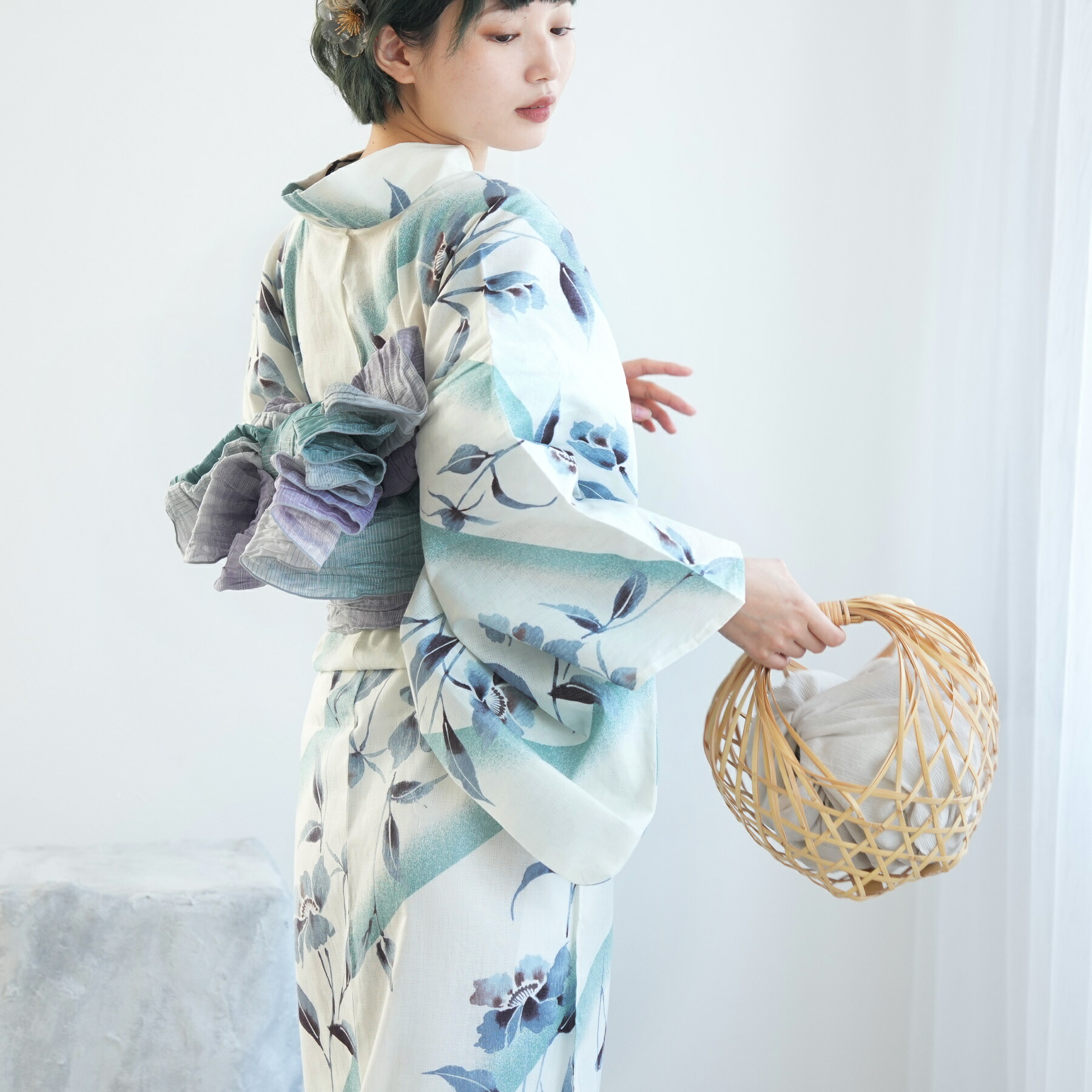 楽天市場】【70％OFF】【utatane 高級変わり織 浴衣3点セット 紫
