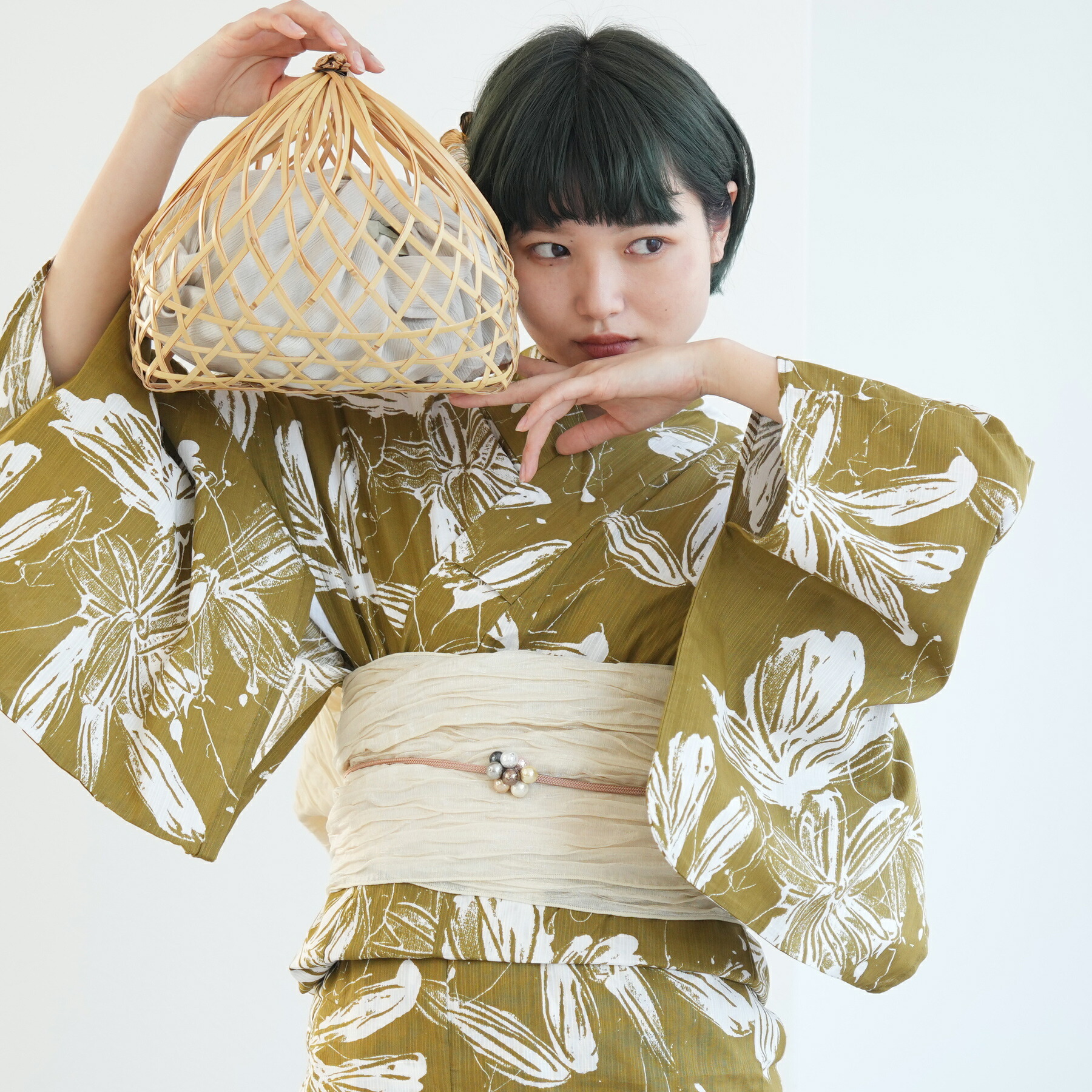 楽天市場】【utatane 高級変わり織 浴衣3点セット 藍色に古典